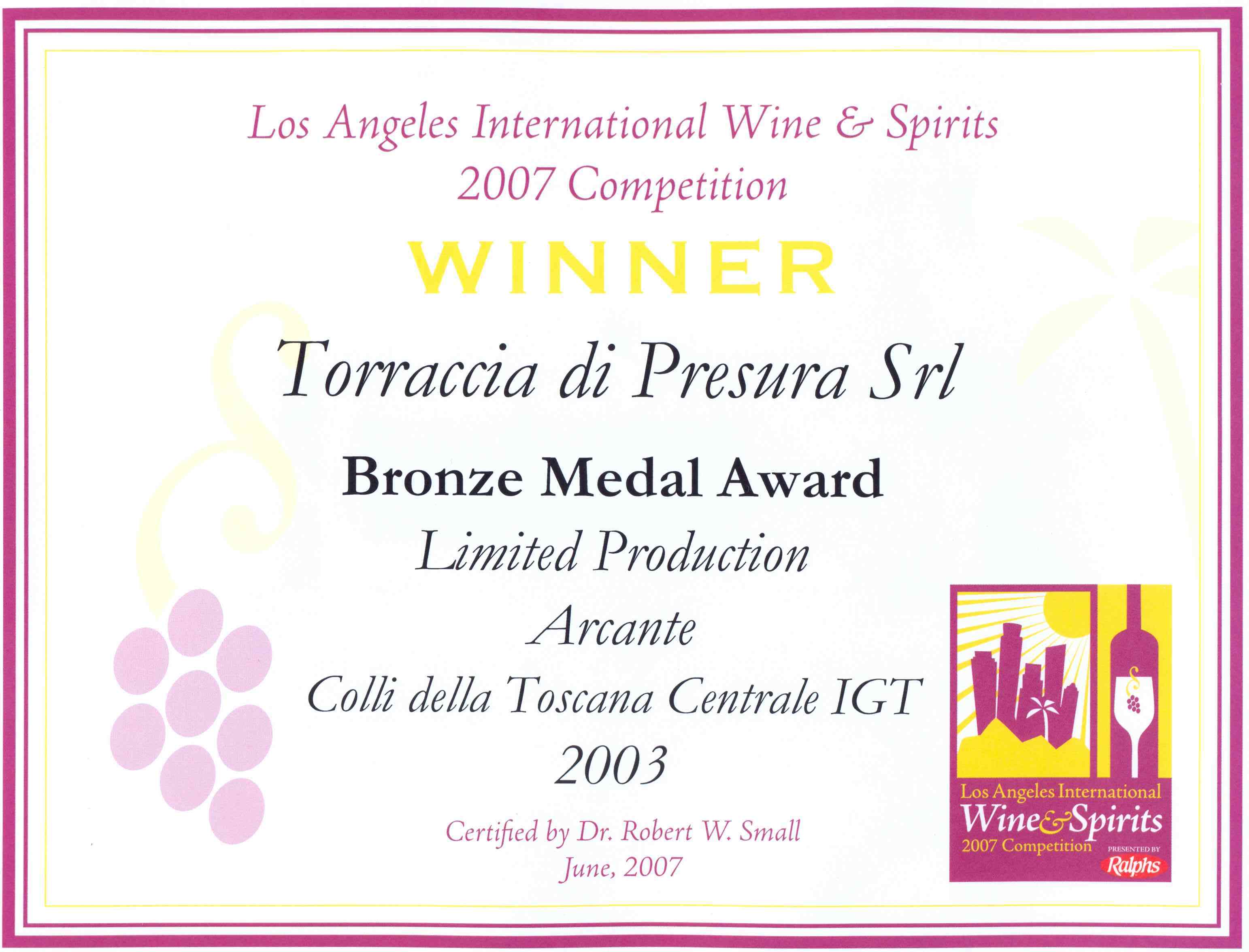 47 ARC 2003 LA Intl Wine Competition 2007 2007